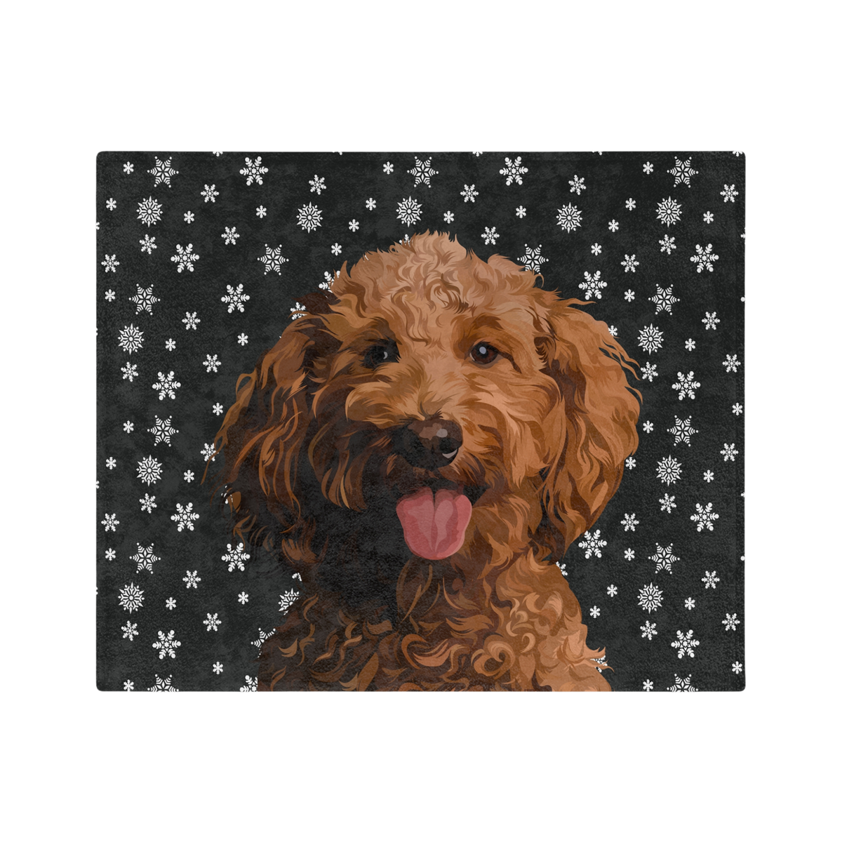 BlackandWhiteSnowflakesHandIllustration