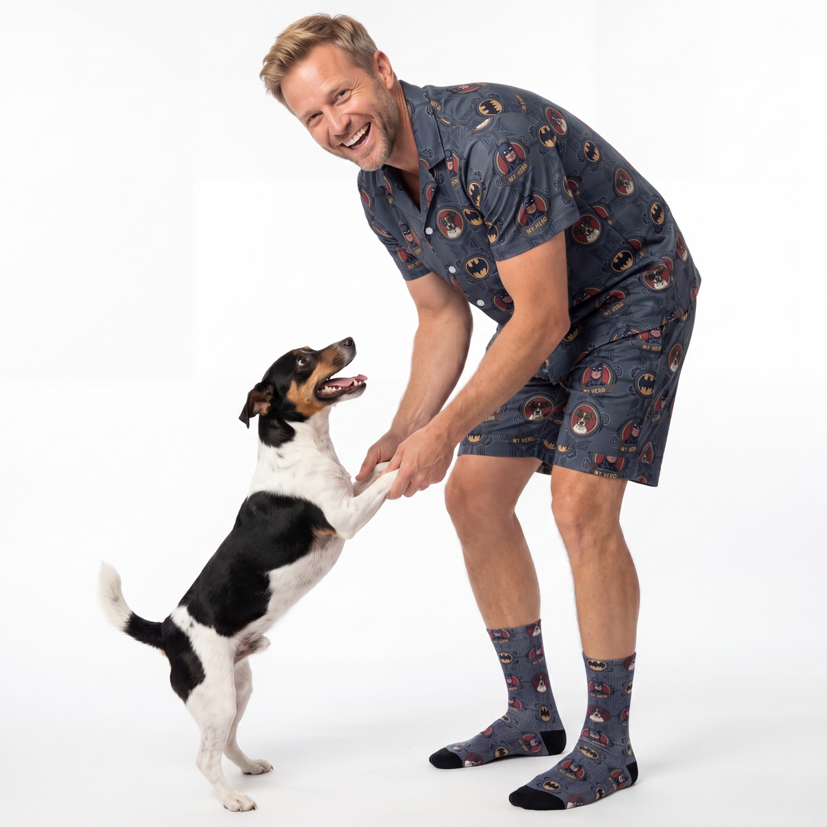 Men's Batman Pajamas with Your Pet's Face
