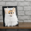 Custom Framed Plush Pet Portrait