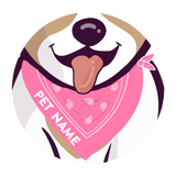 customized pink pet name bandana